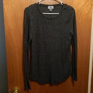 Old Navy black textured long sleeve
